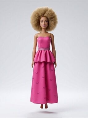 Barbie Hot Pink Strapless Peplum Gown Doll
